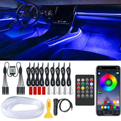 QVEVDACAR ambient interior LED strip for mood-enhancing cabin color lighting
