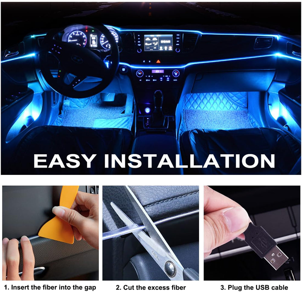 QVEVDACAR door panel lighting strip creates subtle cabin accents.