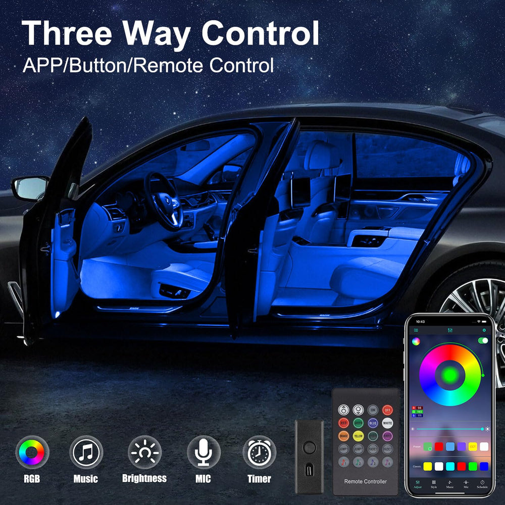 QVEVDACAR fiber-optic inside lighting with flexible, shapeable design.