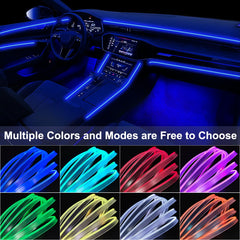 QVEVDACAR footwell glow LED strip adds immersive night driving mood.