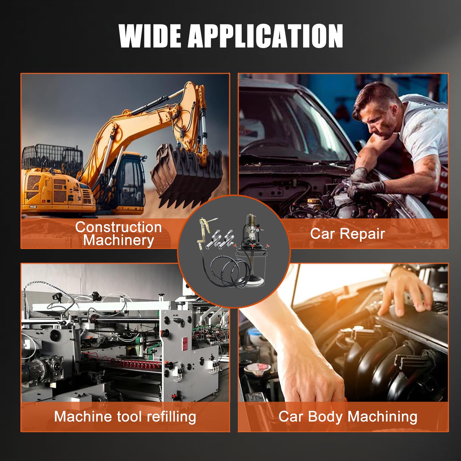 QVIKPMU 7000 psi output supports efficient grease flow.