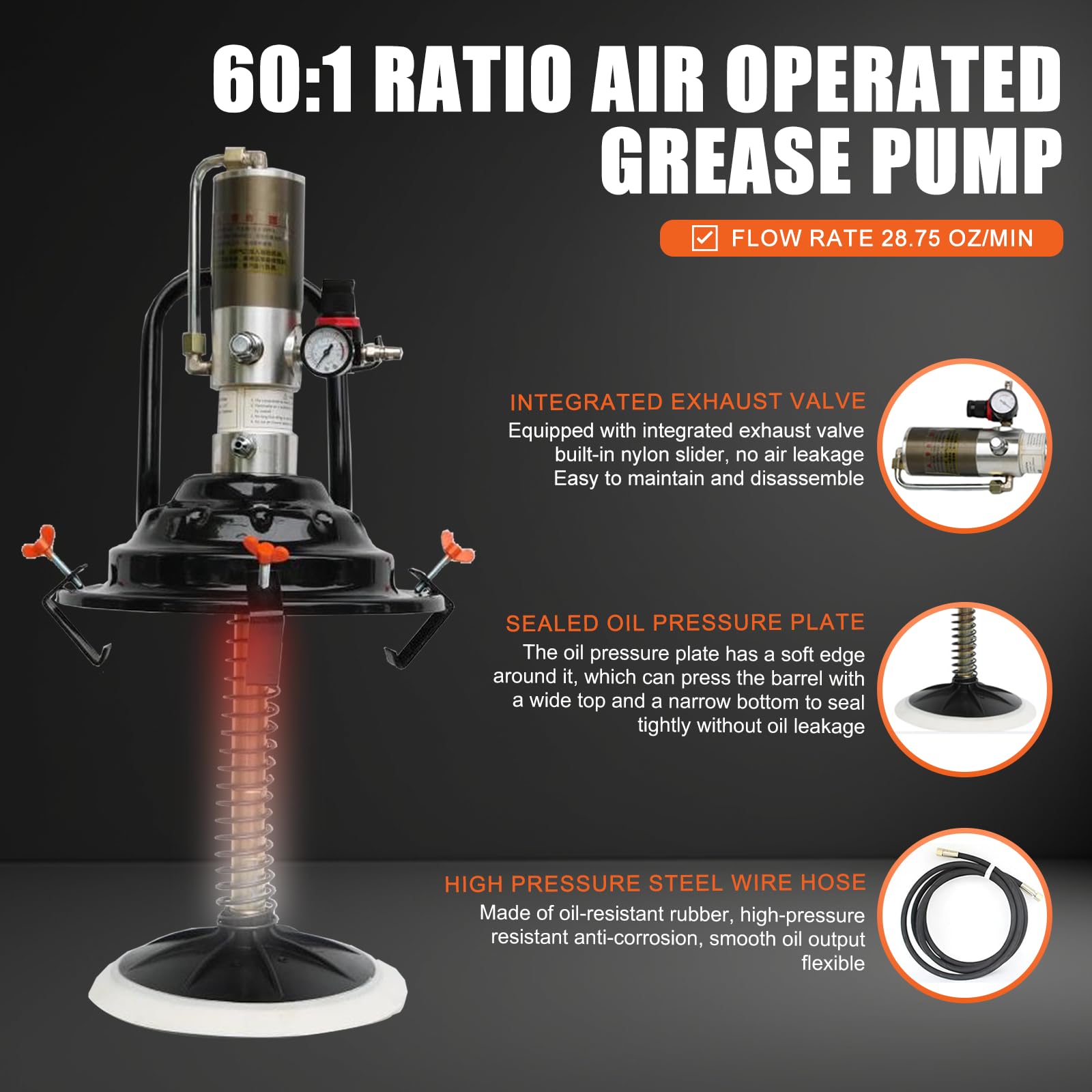 QVIKPMU grease gun couplers come in two pieces for easier setup.