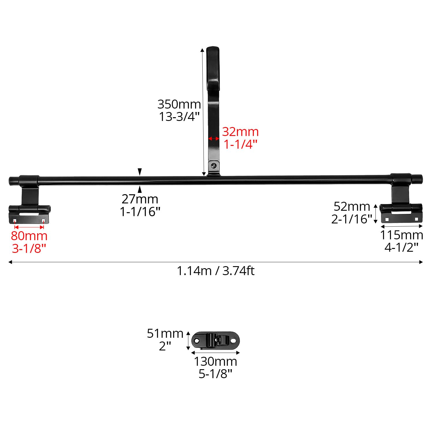 QWORK 45inch rod lock and latch packaging preview.