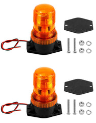 QWORK amber LED strobe light beacon with 360-degree visibility for trucks and emergency vehicles.