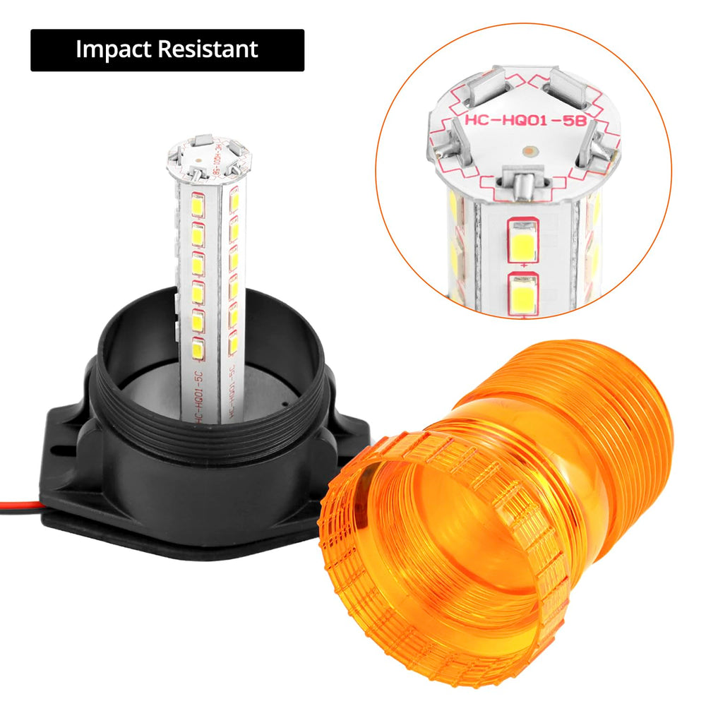 QWORK amber strobe lights featuring 5730 SMD LEDs for brightness