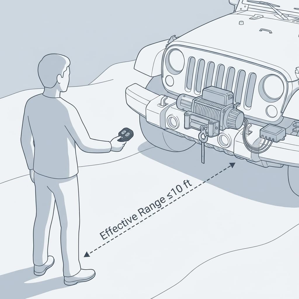 ATV winching use on trails for off-road recovery