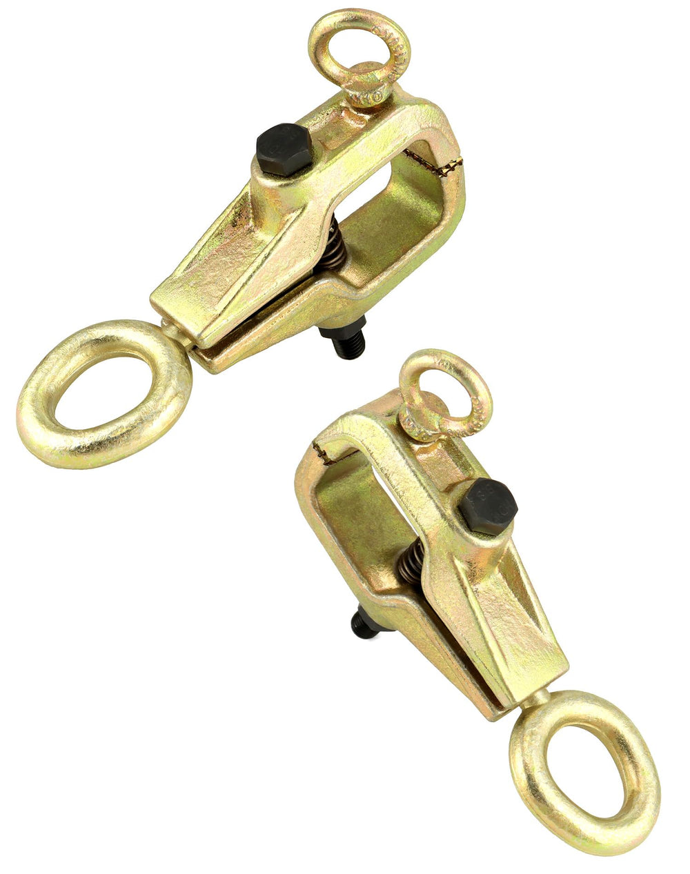 QWORK auto body pull clamp straight-pull operation with 5-ton capacity.