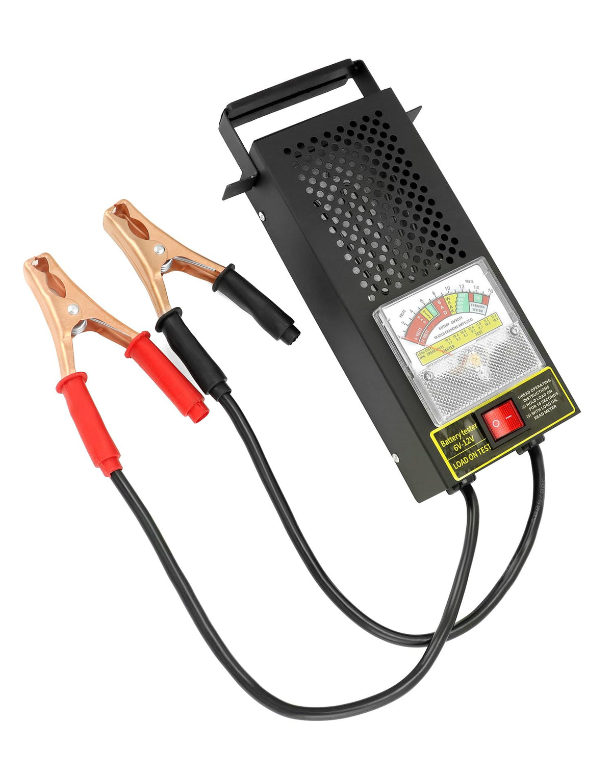 QWORK battery tester demonstrates 6V/12V capability for multiple vehicles.