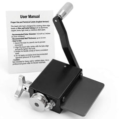 QWORK Bead Roller Tool side view highlights ergonomic handle for precise control.