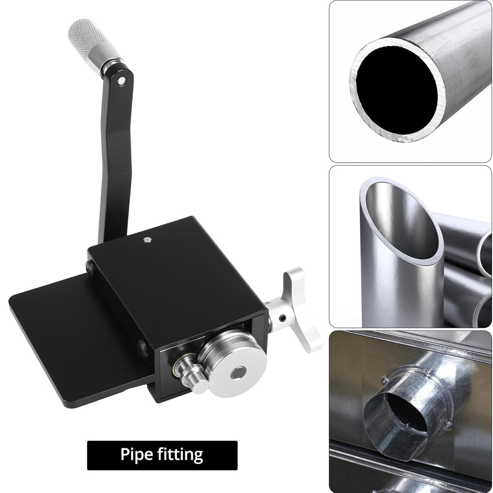 QWORK Bead Roller Tool demonstrated on aluminum turbo piping for secure joins.