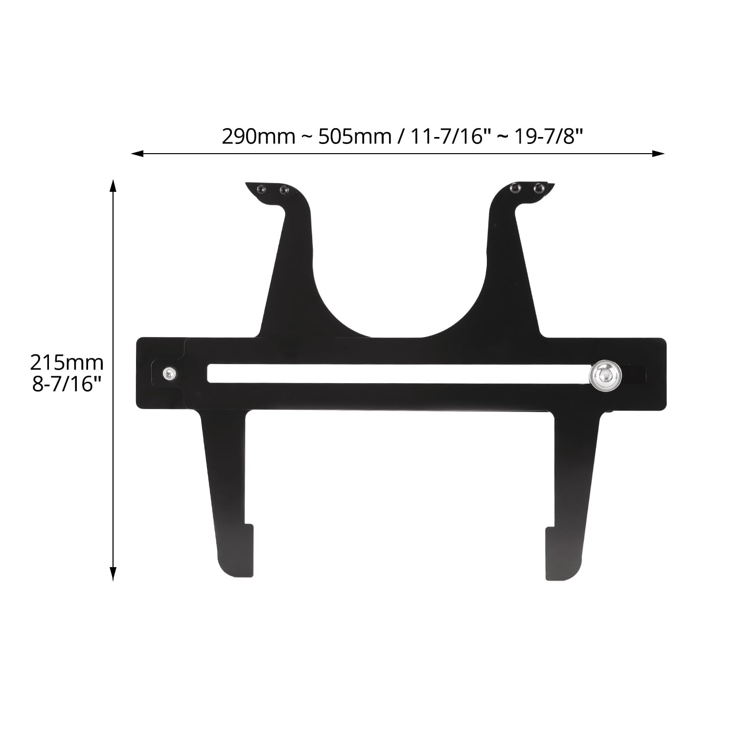 QWORK brake measuring tool drum brake setup view demonstrates versatile use