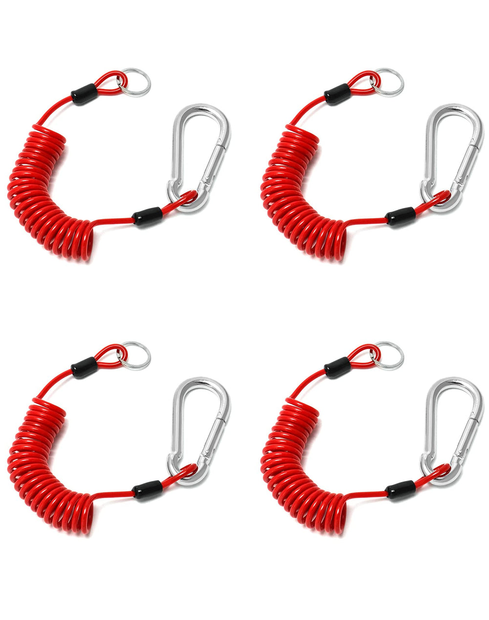 QWORK brake safety cable 6ft coiled wire for secure RV trailer towing.