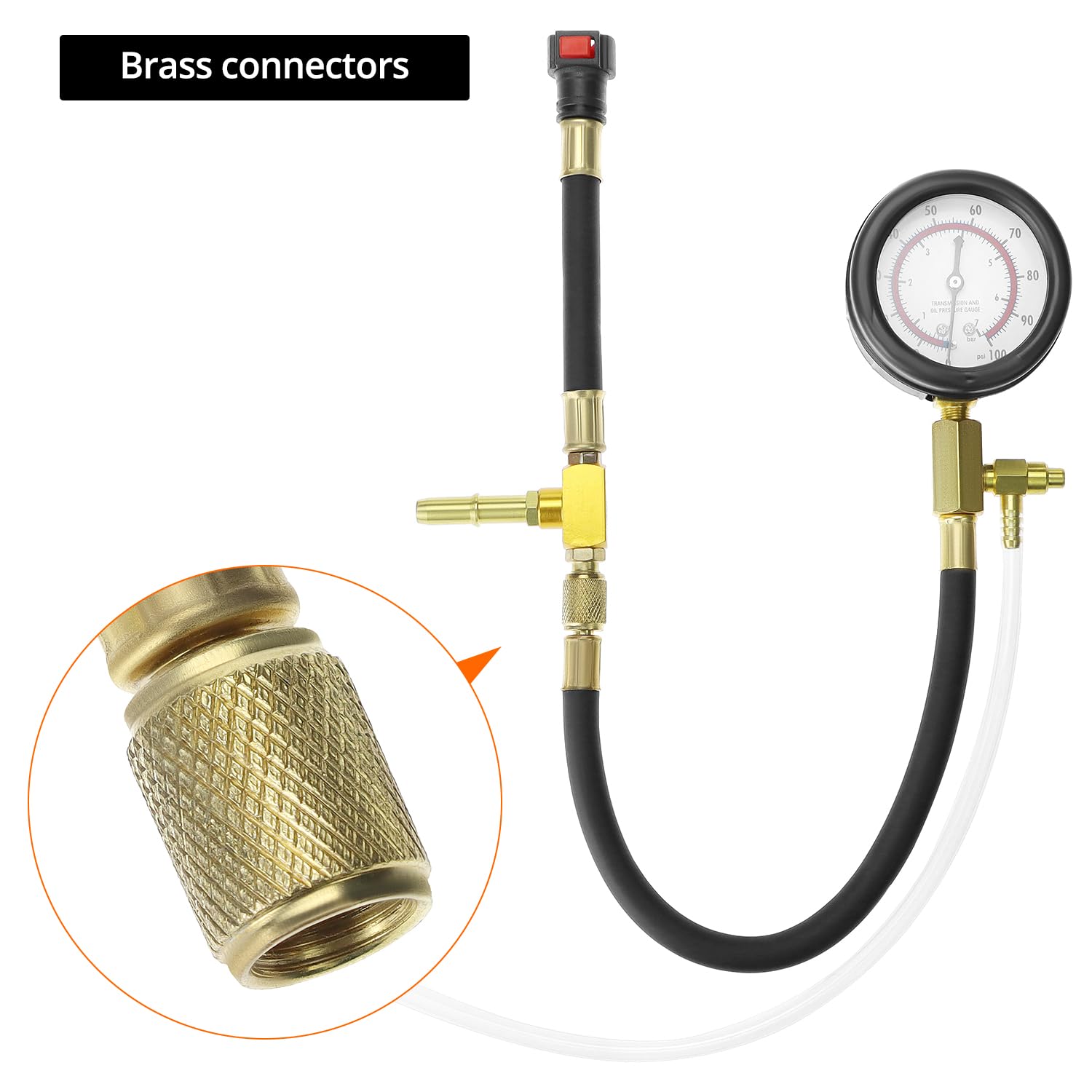 QWORK brass connectors ensuring durable fuel test connections
