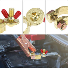 Closeup of QWORK brass marine top-post terminal assembly, shows precision fit and tarnish resistance.