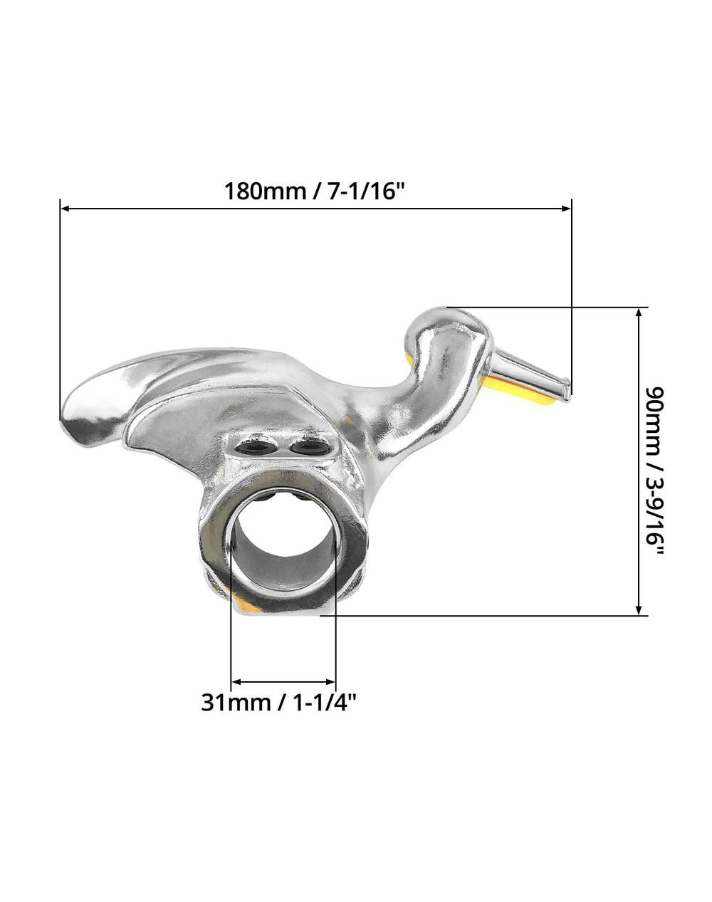Efficient mounting on smooth surfaces with sturdy tooling.