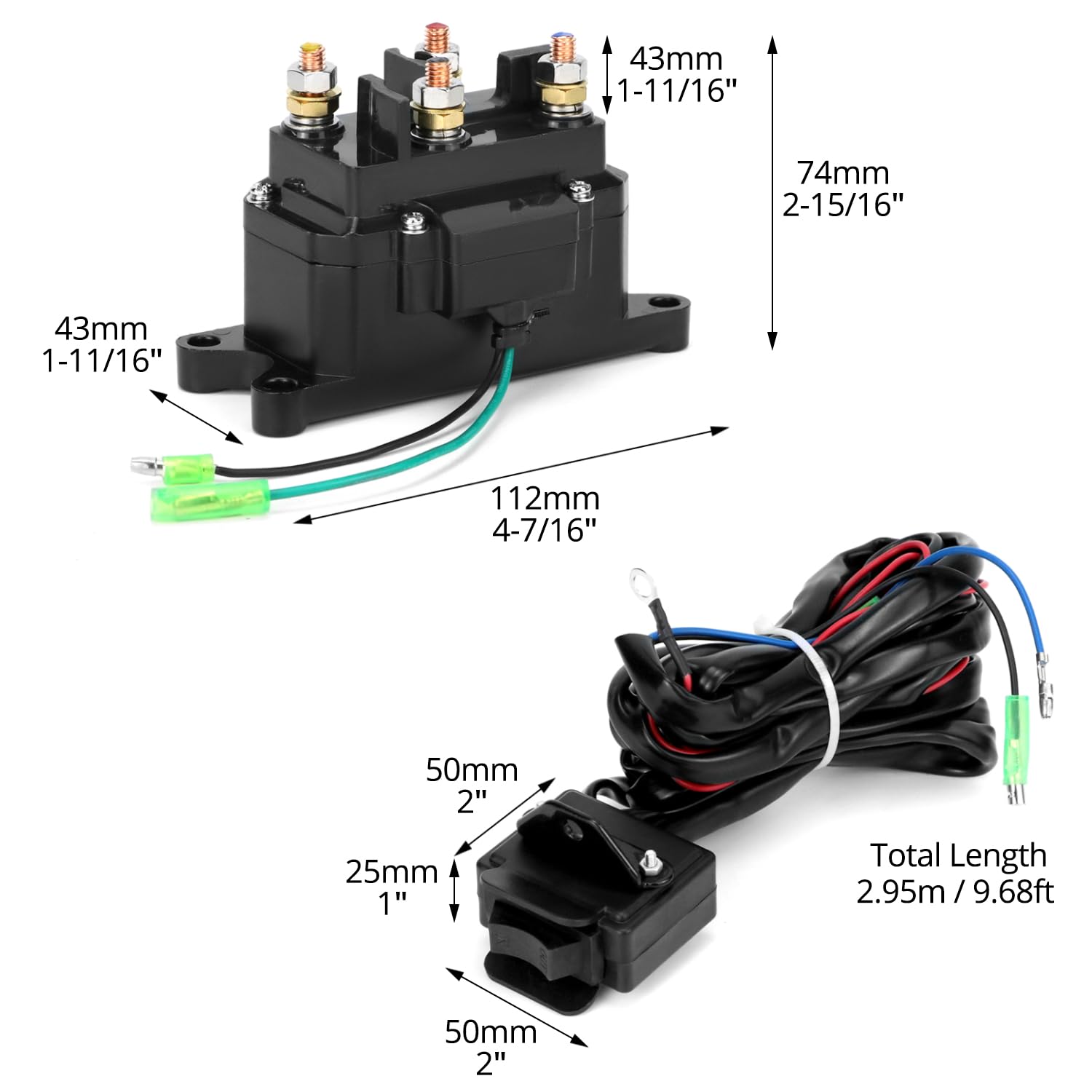 Direct replacement solenoid for standard winch systems.