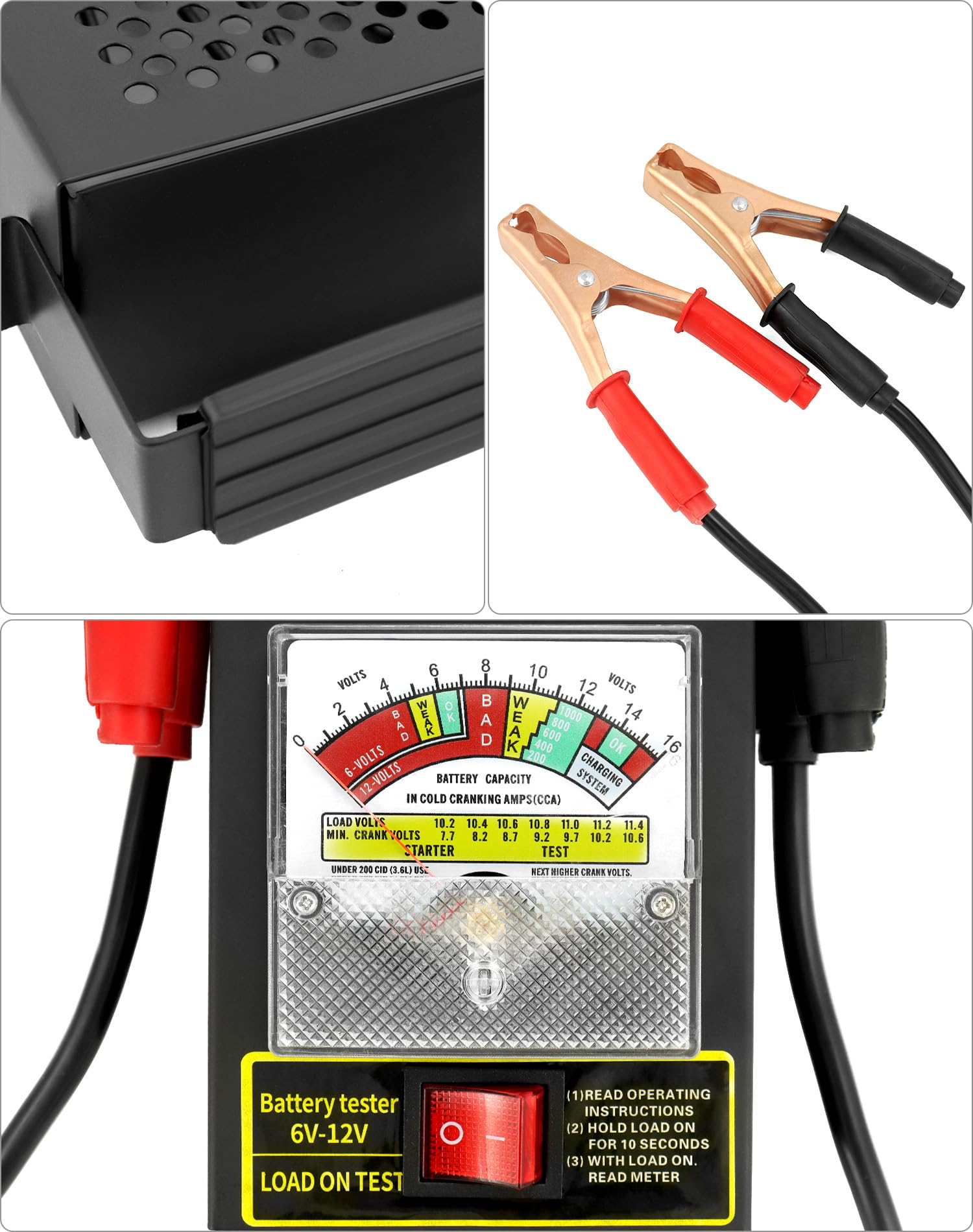 QWORK device with copper-plated clamps for secure connections.