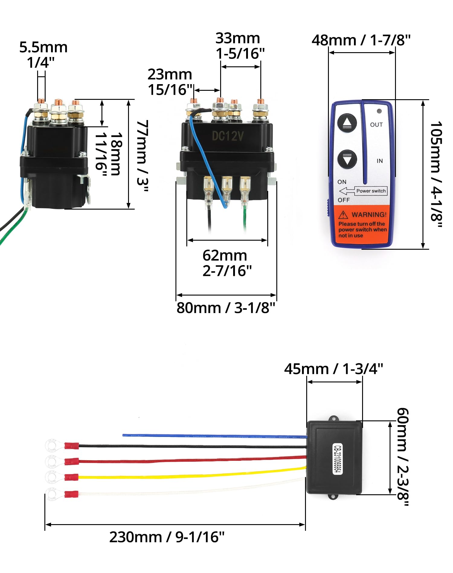 QWORK included components ready for quick installation