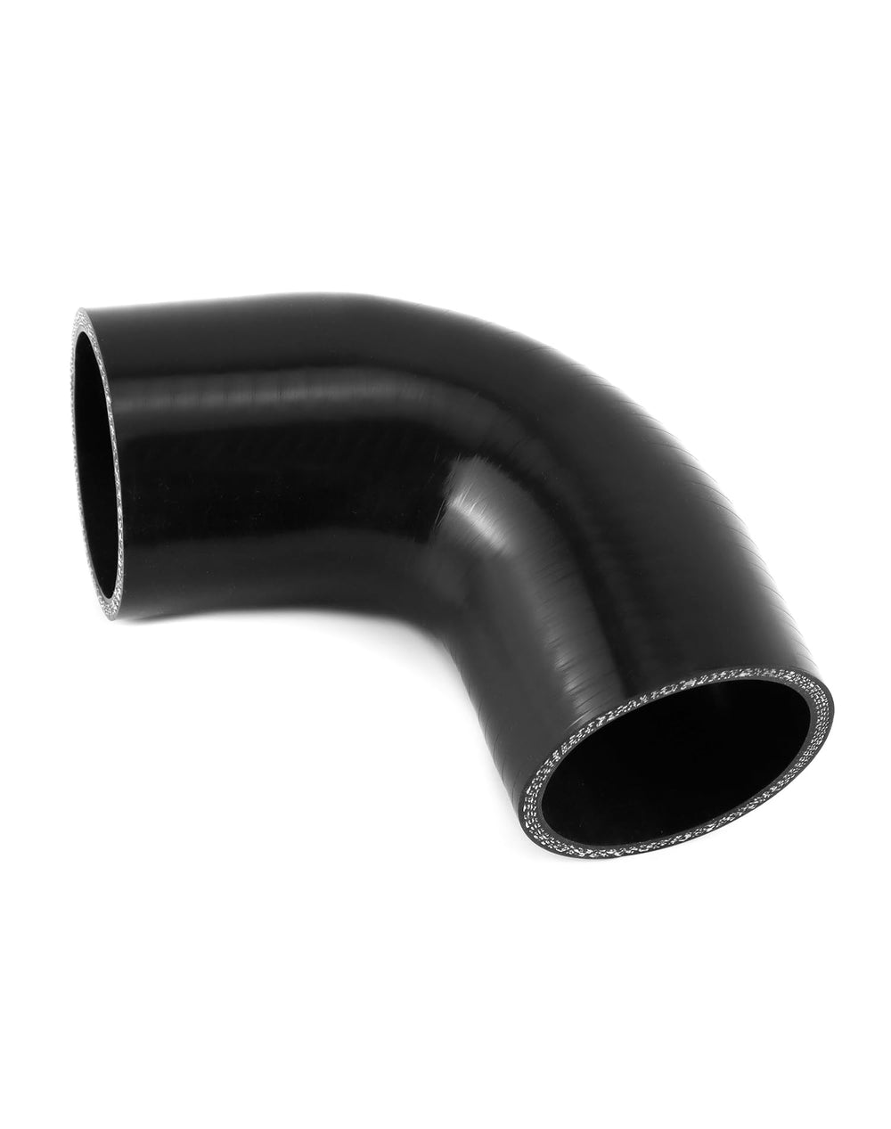 QWORK silicone hose set, two pieces ready for easy installation.