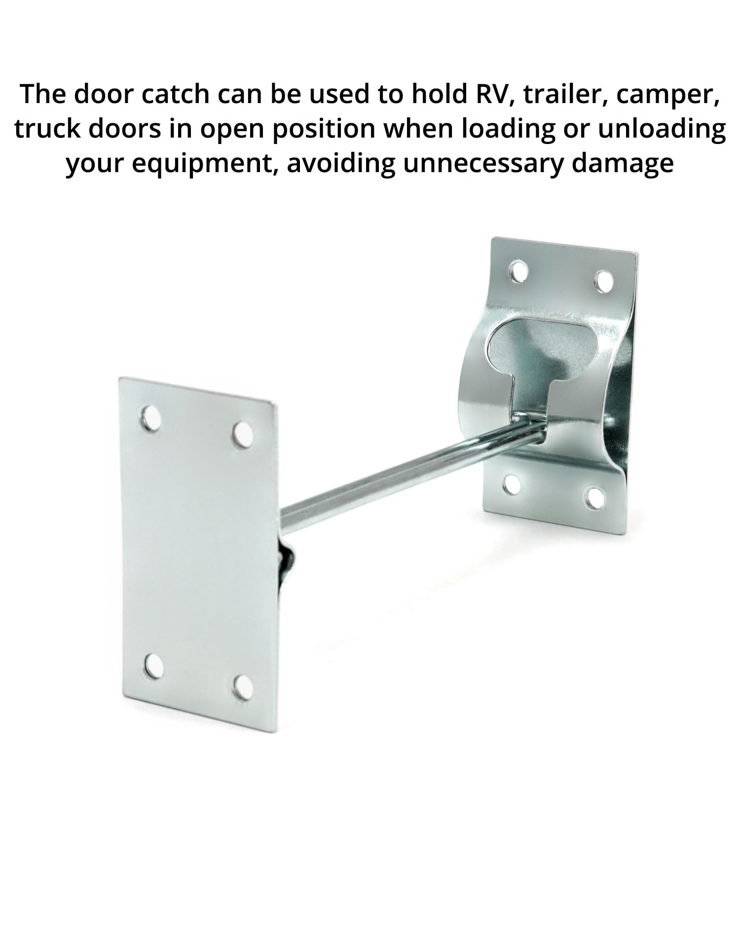 QWORK rv-trailer-door-hold-open usage demonstrates hands-free access during loading.