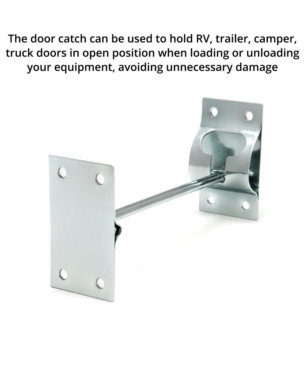 QWORK rv-trailer-door-hold-open usage demonstrates hands-free access during loading.