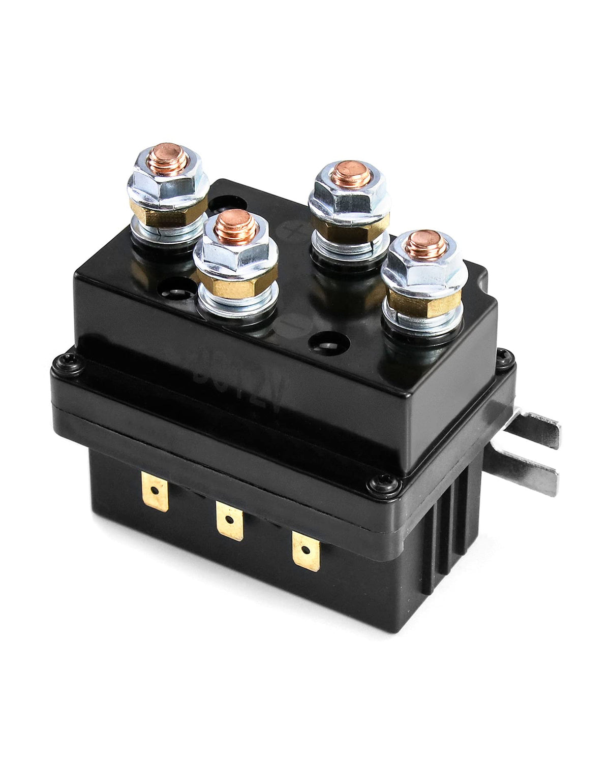 QWORK solenoid relay front view for rugged winch power control
