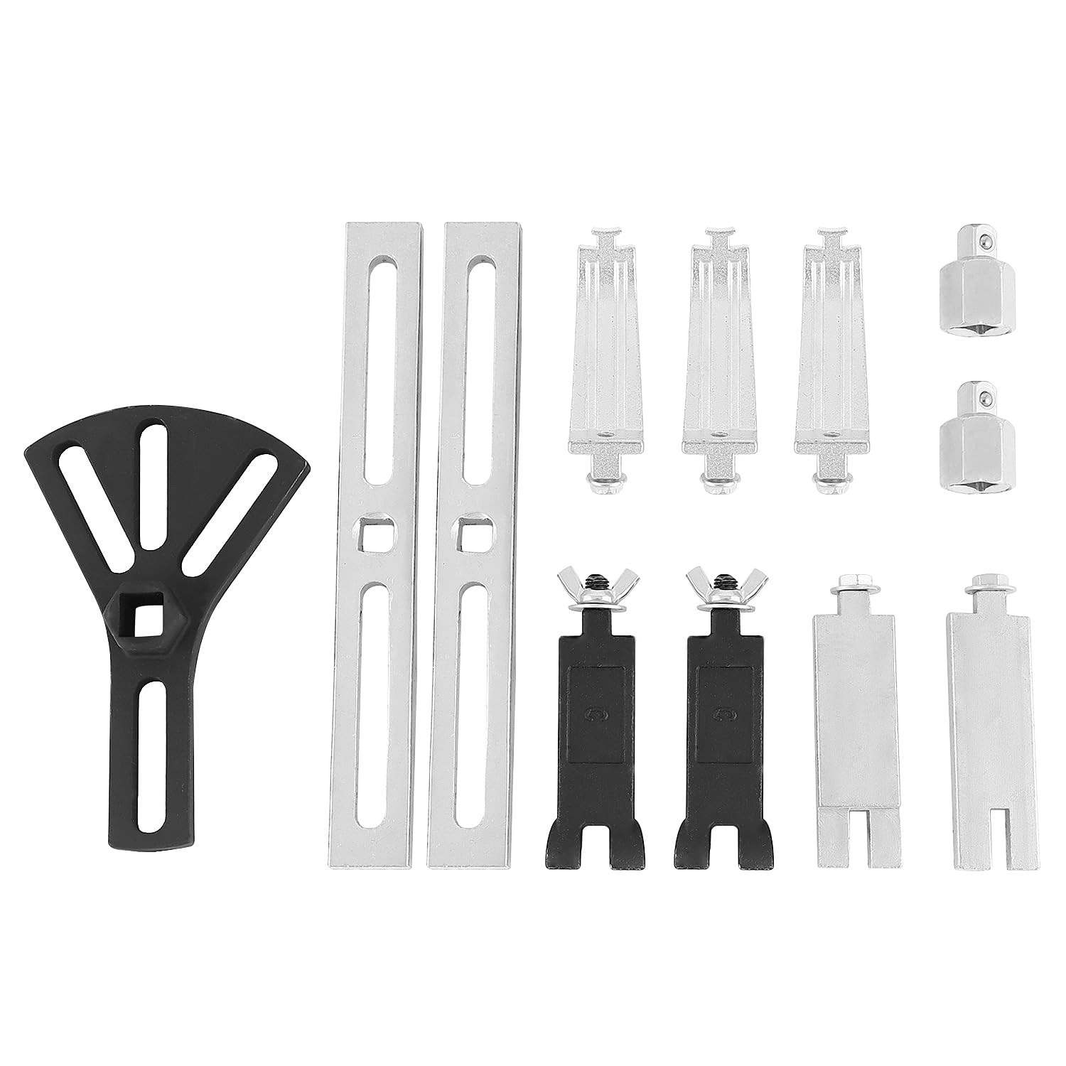 QWORK two-claw adjustable spanner configured for versatile cap sizes in use