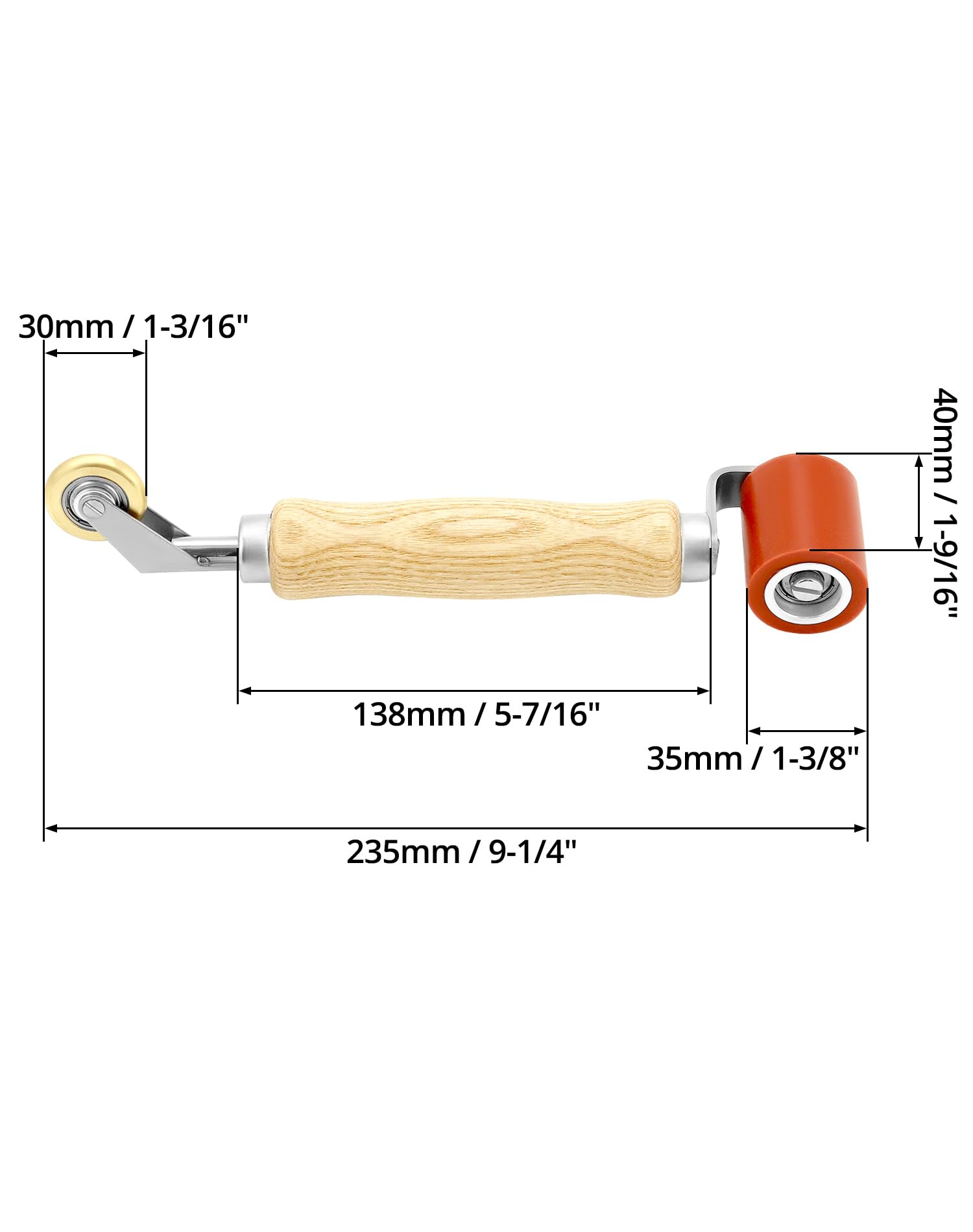 QWORK two-piece seam roller set for versatile roofing and banners