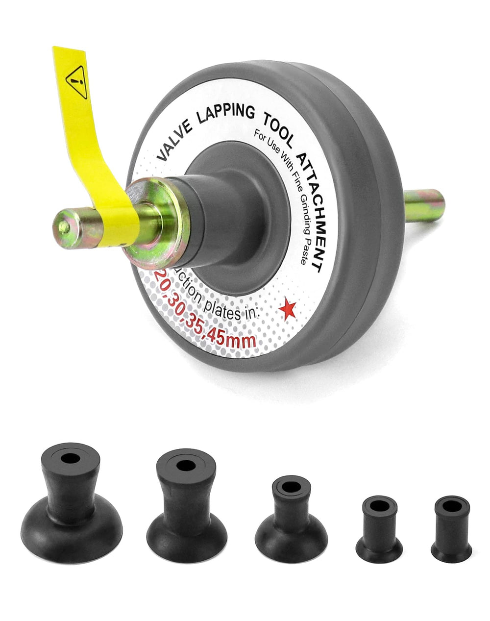 QWORK valve lapping kit with 16mm suction plate for precise seating.