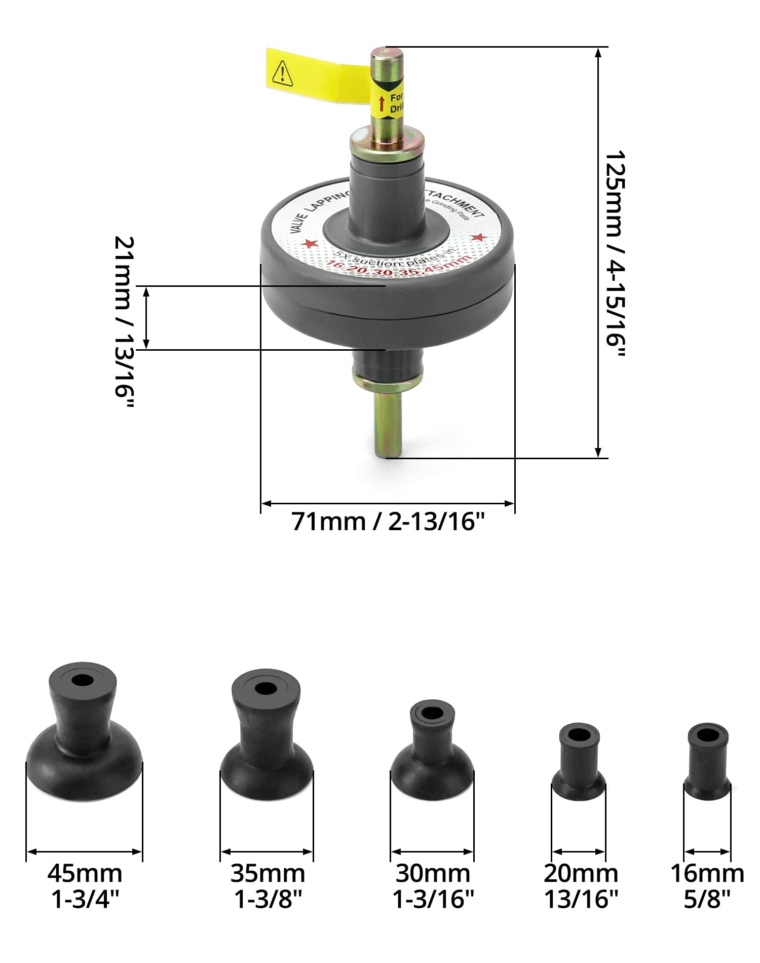 QWORK five suction cups provide durable grip and seal.