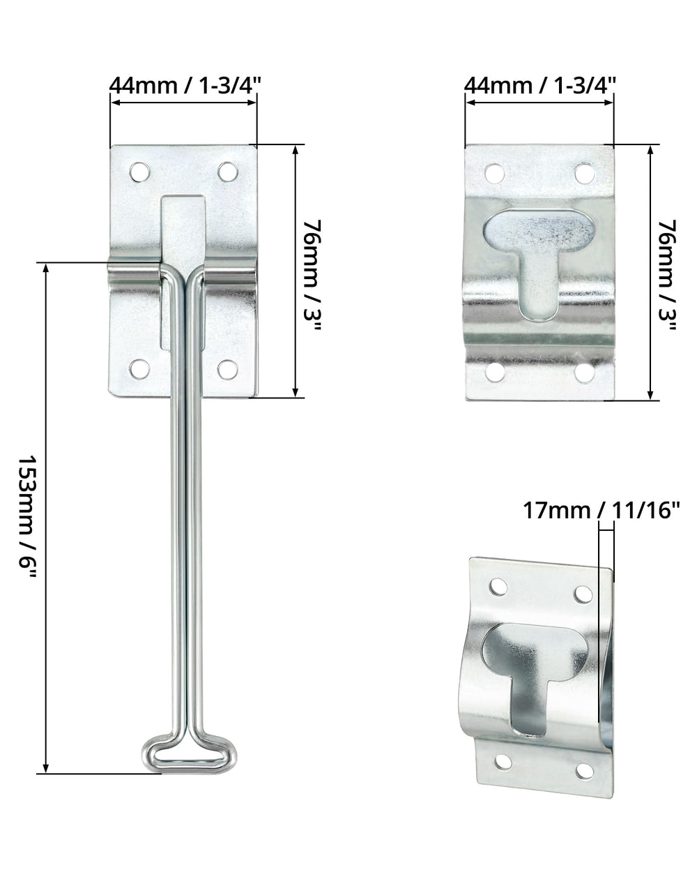 QWORK wide-application mounting-base shows versatile door compatibility.