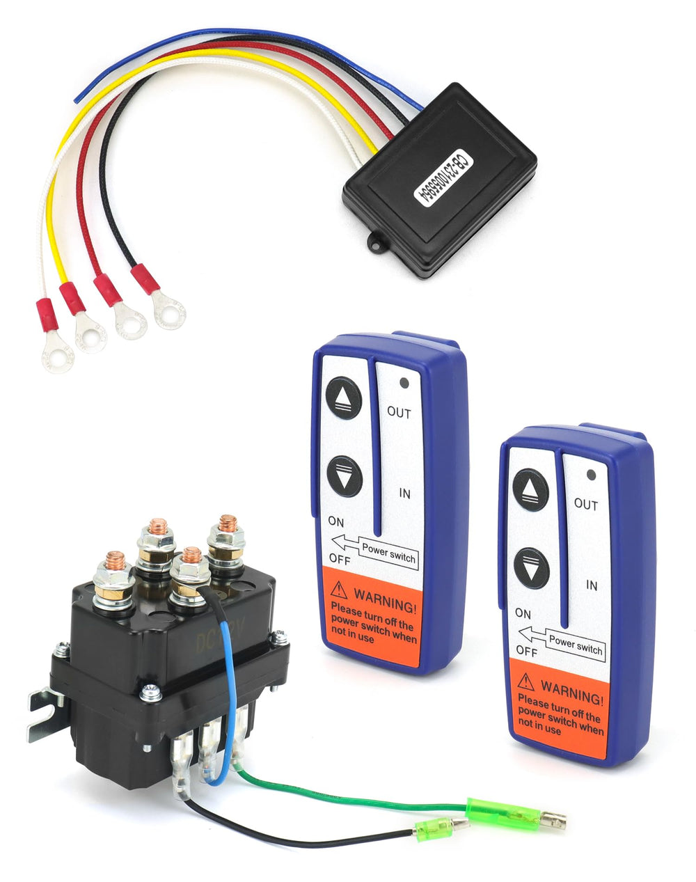 QWORK winch kit 12V relay for rugged off-road recovery