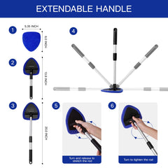 Qydipclin rectangular and triangular heads for flexible cleaning angles