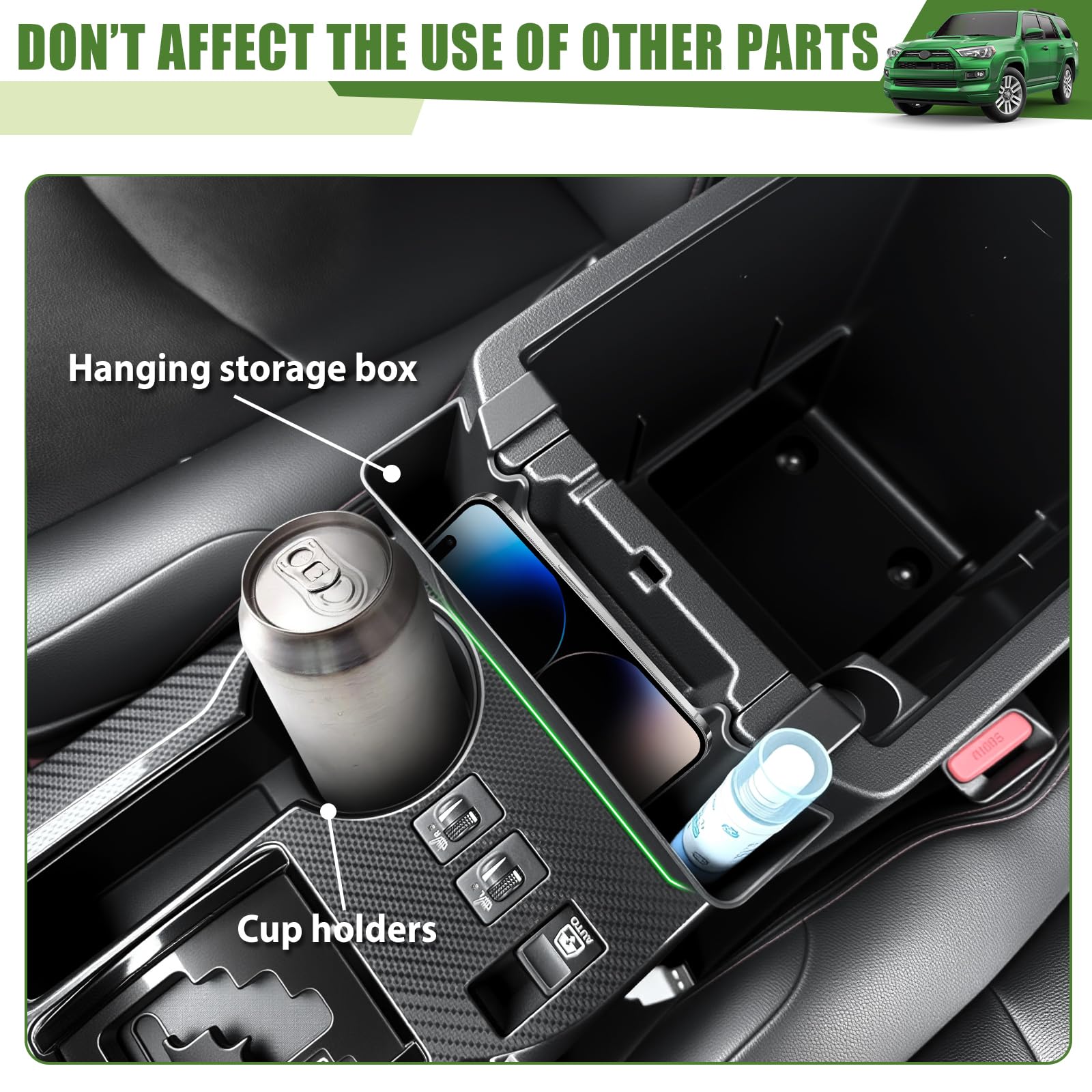 Qyebbk black ABS plastic finish blends with your cabin