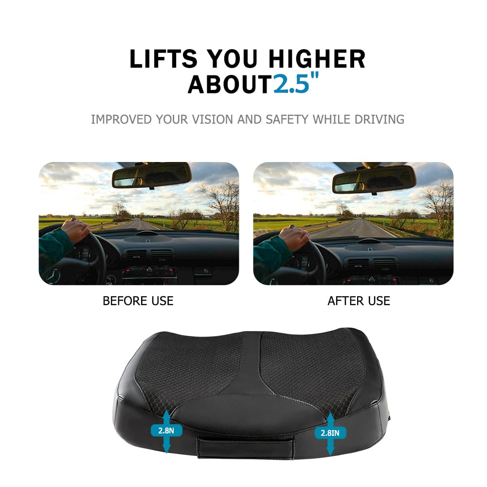 QYILAY driver visibility enhancement helps see over the wheel on city streets.