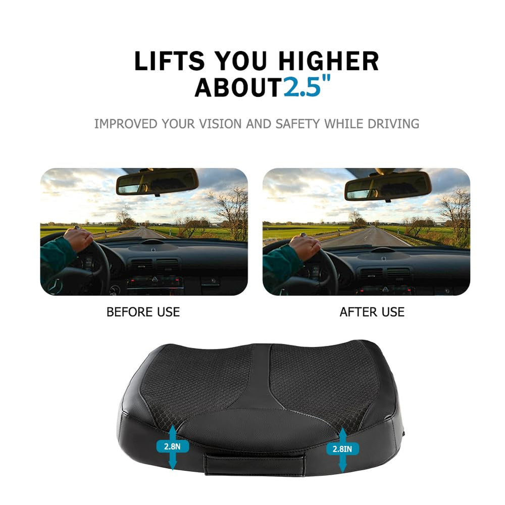 QYILAY driver visibility enhancement helps see over the wheel on city streets.