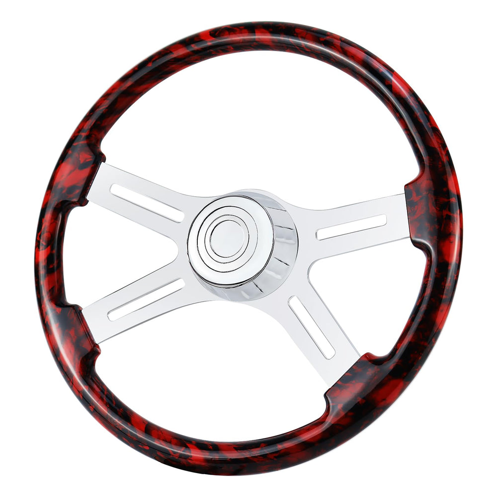 QYMOPAY 18-inch wood skulls wheel face with hydro print offers unique style and comfort