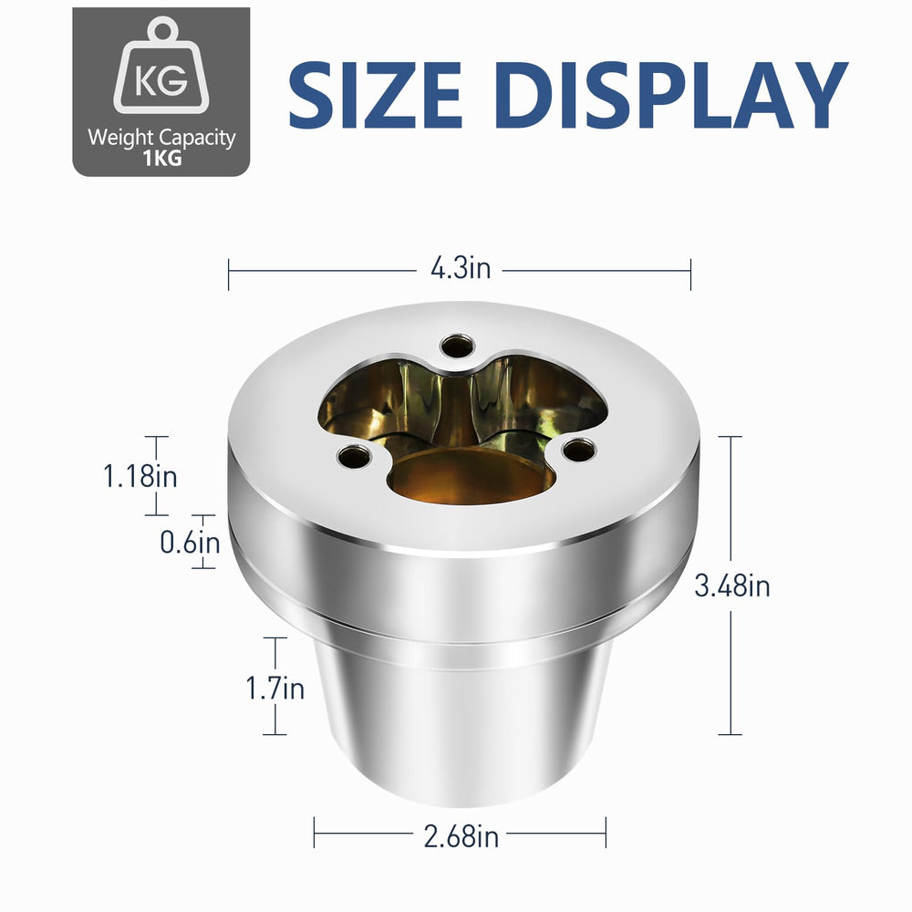 QYMOPAY 3-Hole Steering Wheel Adapter side profile highlighting compact mounting stability