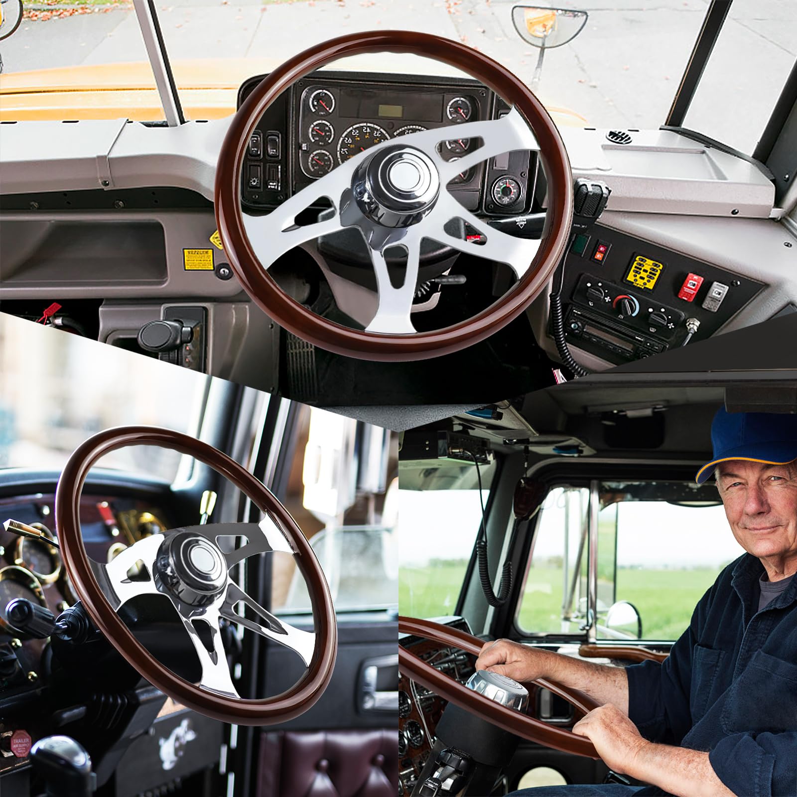 QYMOPAY compatible with Kenworth, Peterbilt, Volvo, and Freightliner trucks.