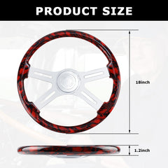 Chrome-plated stainless steel spokes provide durable, lightweight support