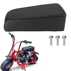 QYMOTO 12inch mini bike seat front view showing padded comfort.