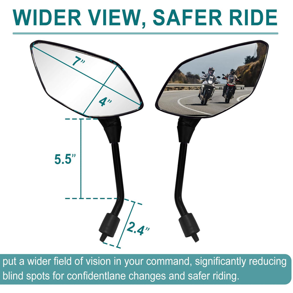 QYMOTO convex mirror offers distortion-free clarity and wider field of view.