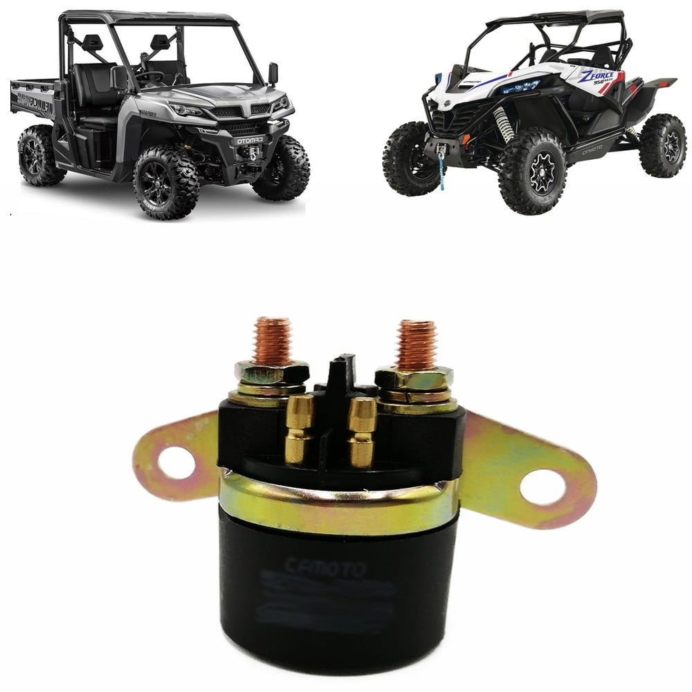 QYMOTO CFMOTO starter relay front view showing robust terminals for reliable starts.