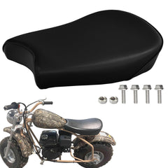 QYMOTO CT200U-EX seat front view with upgraded cushioning for Coleman minibikes.