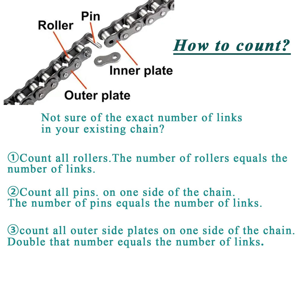 QYMOTO CT200U heavy-duty 420 chain for tough mini bike rides.