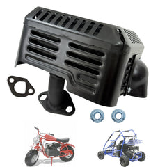 QYMOTO exhaust muffler deflector on Coleman CT200U improves exhaust flow and noise reduction