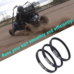 QYMOTO belt on KT196 fitment demonstrates Coleman compatibility and performance potential