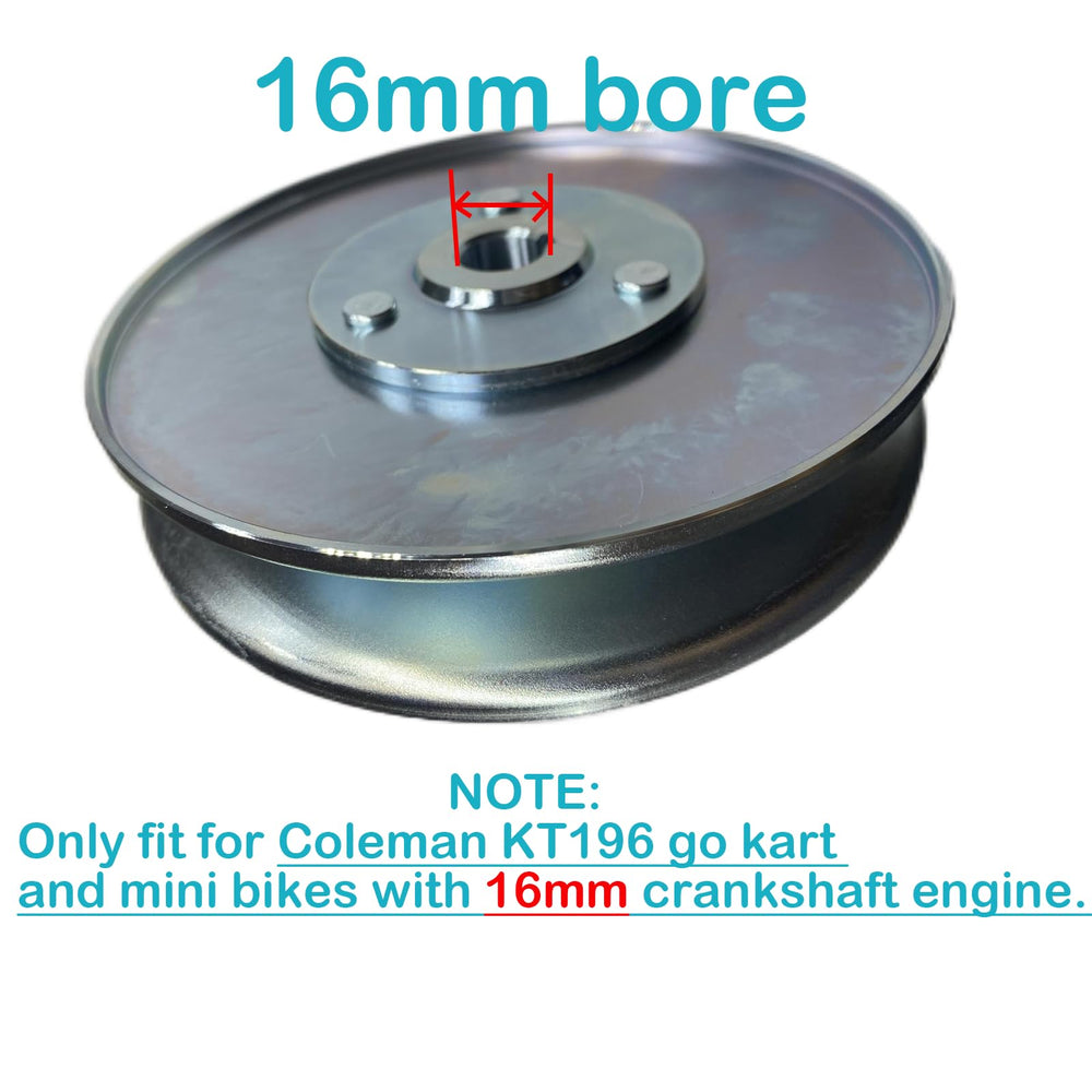 QYMOTO KT196 drive pulley close-up bore detail, optimized engagement for 30-series torque converters