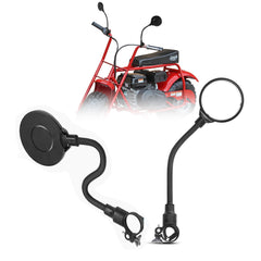 QYMOTO mini bike mirror side view on handlebar for clear rear visibility