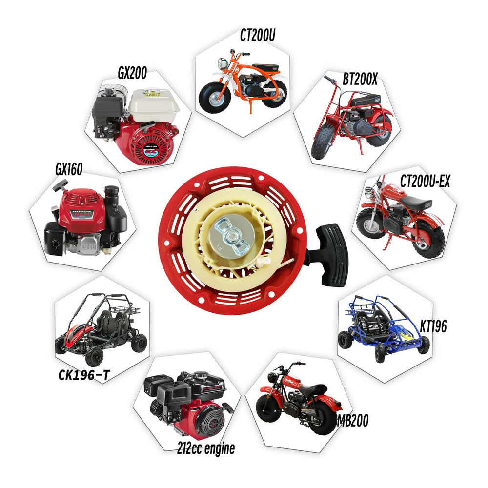QYMOTO Predator 212cc pull rope and handle in rugged design for reliability
